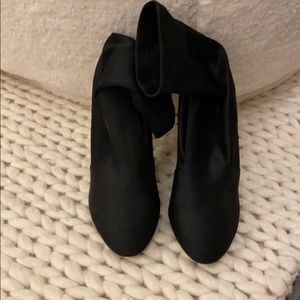 Black sock booties